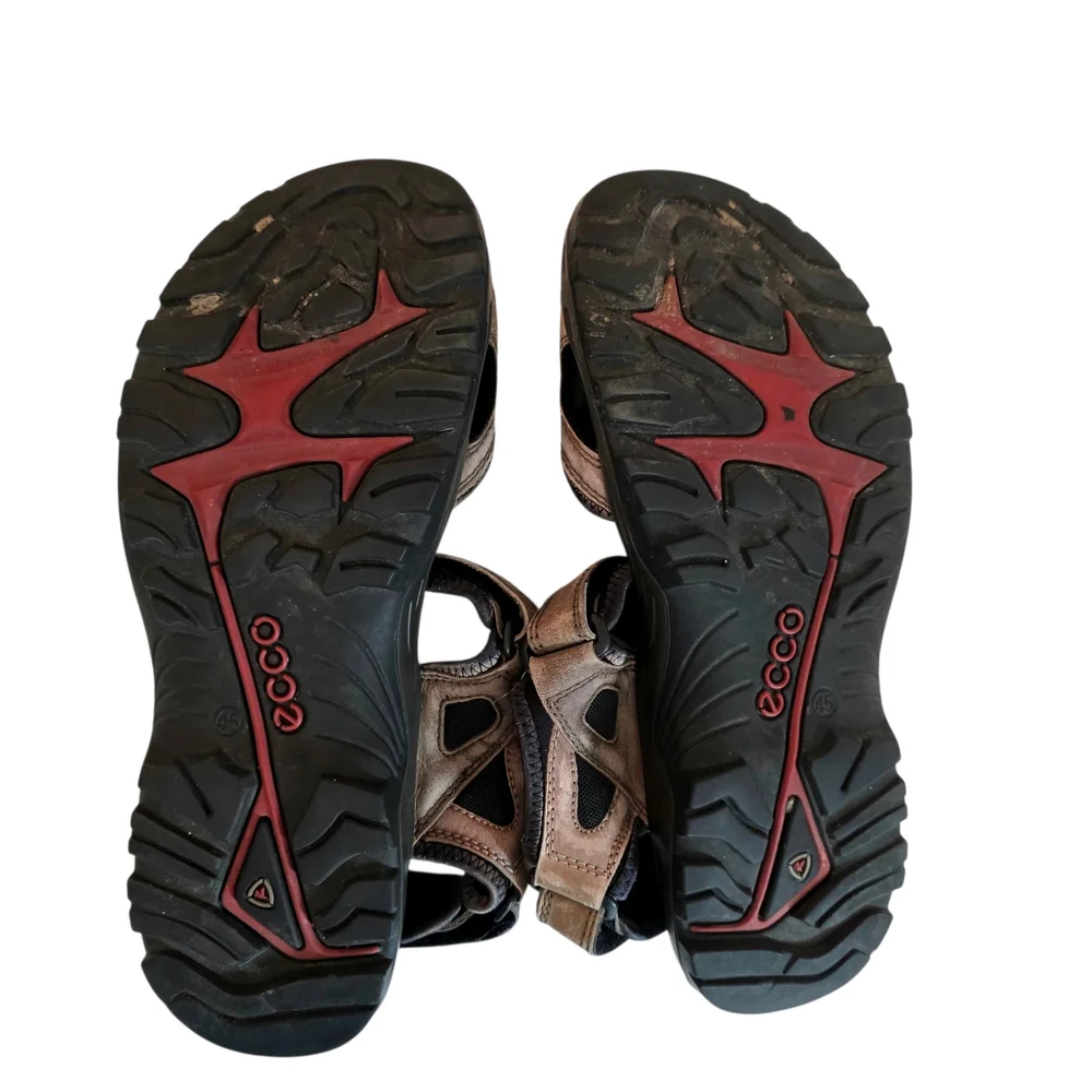 Ecco Yucatan Sandals Mens 45 (11 Or 11.5) Brown Adjustable Hiking Camping Trail‎